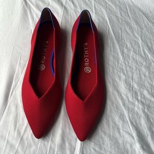 Rothy’s  The Point Women Size 10.5 Red Ballet Flat Classic Shoes